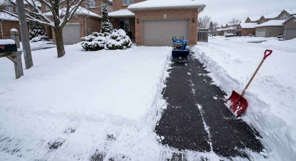 Does Snow Plowing Damage a Driveway? What Actually Causes the Marks